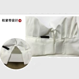 20469802329_115932479 厨师帽涤棉布帽工作酒店餐馆蘑菇高帽西点白色面点房2024一件代发