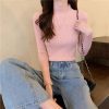 半高领粉色