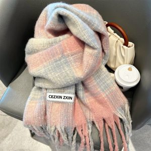 O1CN010HuQEv1vQ59MKpLfT_2214162866166-0-cib 厂家美拉德拉毛格子围巾女秋冬加厚仿羊绒学生保暖情侣围脖男跨境