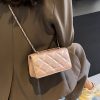 菱格链条小包包女2024新款潮高级感百搭时尚小方包小众单肩斜挎包