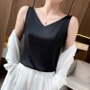 2024夏季大码服饰吊带打底内搭上衣辣妹外穿白色真丝吊带背心女夏