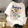 厂家批发小清新草莓熊白夏季短袖t恤男女宽松百搭青少年上衣情侣