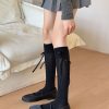 小腿袜女日系jk风绑带蝴蝶结长筒袜春夏百搭甜美少女纯色Lolita袜