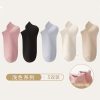 船袜女夏季薄诸暨袜子女批发纯色浅口短袜不掉跟运动短筒休闲袜