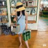 ins网红泰国清迈度假休闲手工包 藤编宝编织女包 菜篮子包手提包