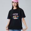 夏季白色纯棉落肩女t恤短袖韩版圆领宽松半袖胖mm显瘦大码女装