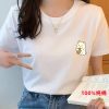 宽松纯棉短袖白色t恤女夏季新款女装圆领上衣正肩打底衫体恤地摊