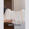 蝴蝶结白色花苞半身裙女夏季芭蕾风蛋糕裙高腰显瘦A字蓬蓬短裙子