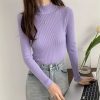 春秋冬长袖毛衣女内搭修身打底衫半高领百搭韩版针织衫女装上衣