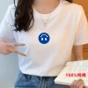 白色蓝倒笑脸