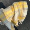 美拉德新款甜美小黄油格子围巾女秋冬加厚保暖学生百搭围脖跨境