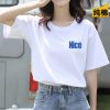 2026夏季新款女装宽松圆领纯棉短袖女t恤休闲上衣打底衫地摊批发