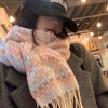 厂家混批新款格子围巾女冬季ins百搭学生围脖保暖仿羊绒韩版围巾