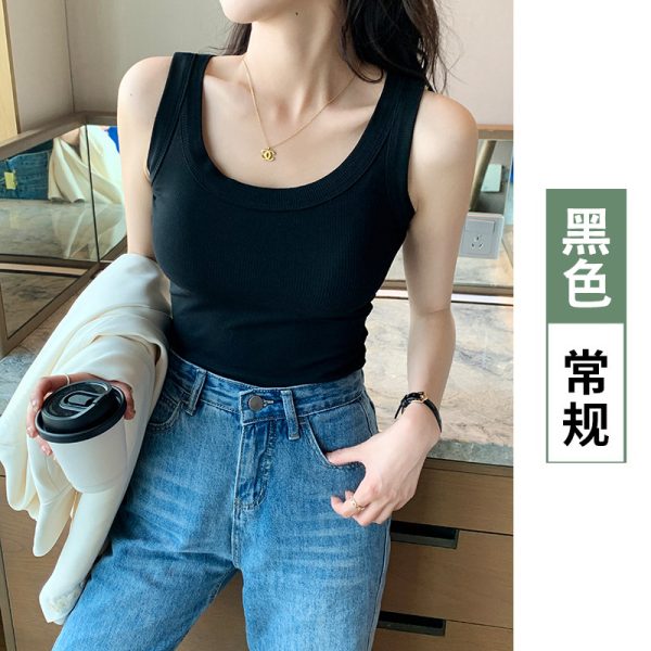 爆款吊带背心女内搭外穿无袖打底衫夏季螺纹背心修身遮副乳上衣女