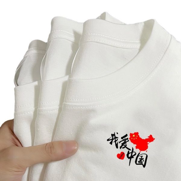 春季新款港风纯棉高级感设计印花短袖T恤女上衣宽松百搭短袖t恤女