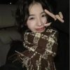 韩系美拉德色系围巾秋冬女生氛围高级感棕色格纹两用披肩围脖加厚