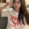 韩版印花短袖t恤女春夏季新款原宿风百搭纯棉半袖T恤上衣货源批发