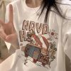 纯棉短袖t恤女宽松韩版原宿风新款字母印花学生体恤ins女装潮