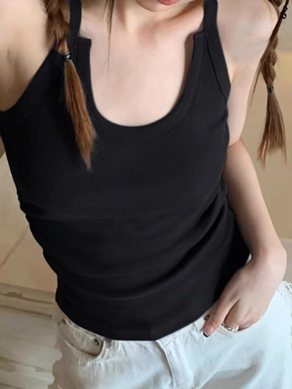 设计感内搭小吊带背心女夏季白色外穿辣妹修身显瘦无袖打底上衣潮