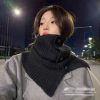 新款韩系氛围感围巾女冬季外搭保暖围脖女针织护颈脖套假领子披肩