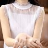 抖音同款背心吊带女打底蕾丝半高领领打底衫拼接内搭爆款服装批发