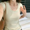 实拍正肩t恤女短袖夏季修身显瘦纯色基础款内搭打底衫紧身U领上衣