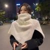 新款韩系氛围感围巾女冬季外搭保暖围脖女针织护颈脖套假领子披肩