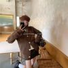爱心纽扣设计感棕色针织毛衣开衫秋季2025新款韩系百搭休闲上衣女