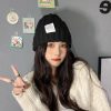 韩版毛线帽子女冬季潮网红保暖针织帽大头围韩国时尚纯色显脸小冬