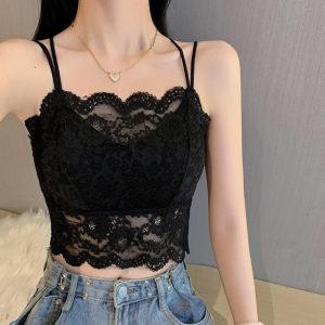 O1CN01LDnes61jnBamGo9Qq_2204099314592-0-cib 夏季蕾丝裹胸抹胸性感美背吊带背心女无钢圈外穿内搭防走光内衣女