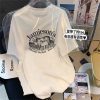 纯棉短袖t恤女ins潮2023新款夏季宽松学生炸街半袖白色体恤姐妹装