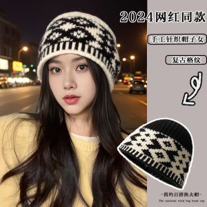 O1CN01MCKV7s1d1CZoBzdwt_2219394283675-0-cib 渔夫针织帽子女秋冬季毛绒复古毛线帽保暖护耳大头围冷帽男包头帽