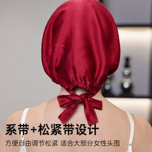 O1CN01MULo4M24GlR1z3G5F_2200675667364-0-cib 亚马逊真丝睡帽发帽女家务护发居家可调节无勒痕桑蚕丝浴帽月子帽