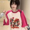 胖妹妹mm纯棉插肩短袖t恤女夏季宽松240斤大码设计感小众洋气上衣