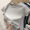 现货穿搭白色t恤女正肩短袖春夏季圆领显瘦百搭纯棉叠穿打底上衣
