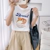 潮牌纯棉短袖t恤女夏季圆领半袖宽松上衣白色外贸女装印花T恤衣服
