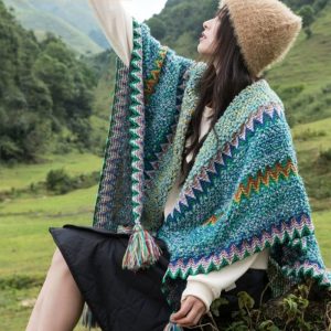 O1CN01PYQreQ1wj9HSOU8y8_2219404846343-0-cib 春夏季中国风复古民族风披肩女新疆云南旅游外搭斗篷披风外套围巾