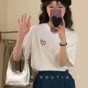 夏季重磅纯棉短袖t恤女韩版内搭女装正肩上衣打底衫服装白色t外贸