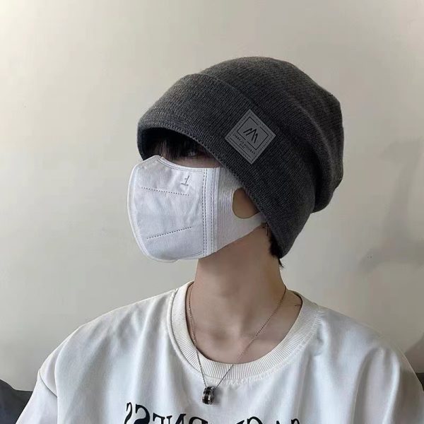 外贸帽子男冬季防风防寒保暖毛线针织帽超厚加厚加绒包头帽大头围