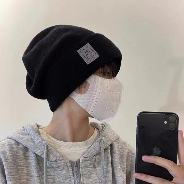 外贸帽子男冬季防风防寒保暖毛线针织帽超厚加厚加绒包头帽大头围