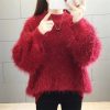 加厚水貂绒套头毛衣女亮片新款秋冬慵懒风学生宽松百搭打底针织衫
