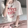 纯棉短袖t恤女宽松韩版原宿风新款字母印花学生体恤ins女装潮