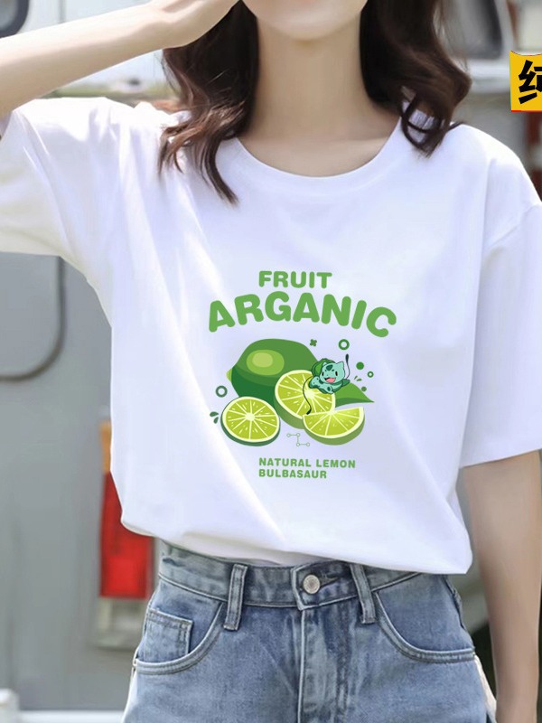 2026夏季新款女装宽松圆领纯棉短袖女t恤休闲上衣打底衫地摊批发