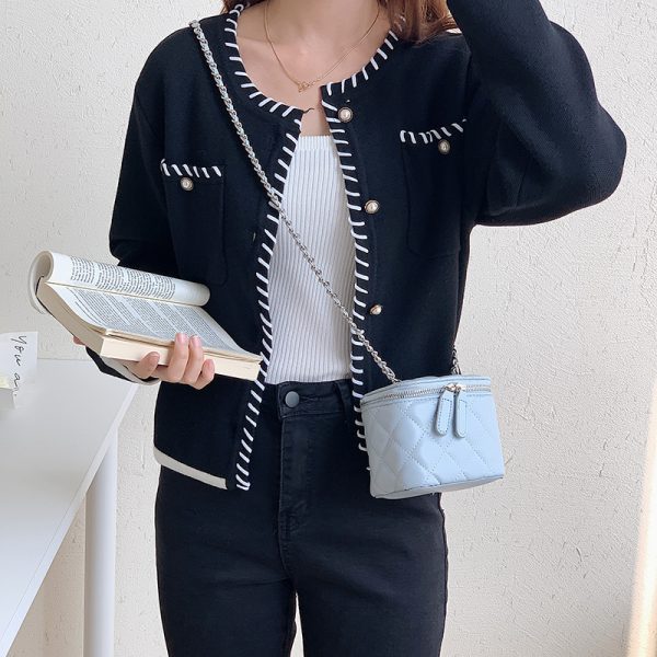 包包女韩国小众单肩斜挎包菱格链条包高级感口红包时尚迷你盒子包
