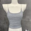 纯欲带胸垫辣妹白色吊带背心女士内搭遮肚子打底舒适纯棉百搭上衣