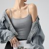 抖音爆款打底背心小吊带女西装内搭遮副乳螺纹春秋夏季可外穿上衣