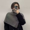 新款韩系氛围感围巾女冬季外搭保暖围脖女针织护颈脖套假领子披肩