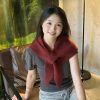 2025新款围巾女春秋百搭三角巾护颈保暖纯色百搭配围脖披肩高级感