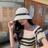 毛绒渔夫帽女秋冬2024新款显脸小针织盆帽小香风冬季保暖水桶帽子