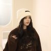 日系毛线堆堆帽子女秋冬季百搭韩版针织帽保暖护耳大头宽松帽工厂